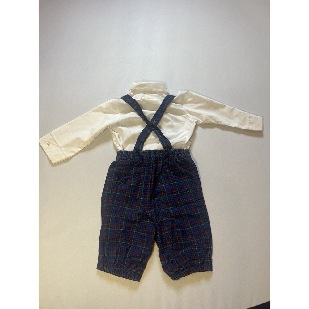 Vintage Great Guy Infant Nutcracker Embroidered Plaid Suspender Outfit USA 18M - Picture 10 of 15
